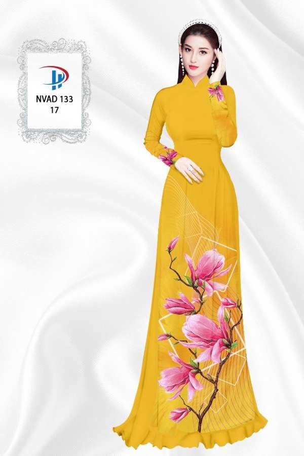 Vải Áo Dài Hoa In 3D AD NVAD133 24